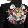 The View Joy Behar Black Floral Embellished Blazer