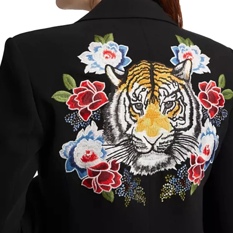 The View Joy Behar Black Floral Embellished Blazer