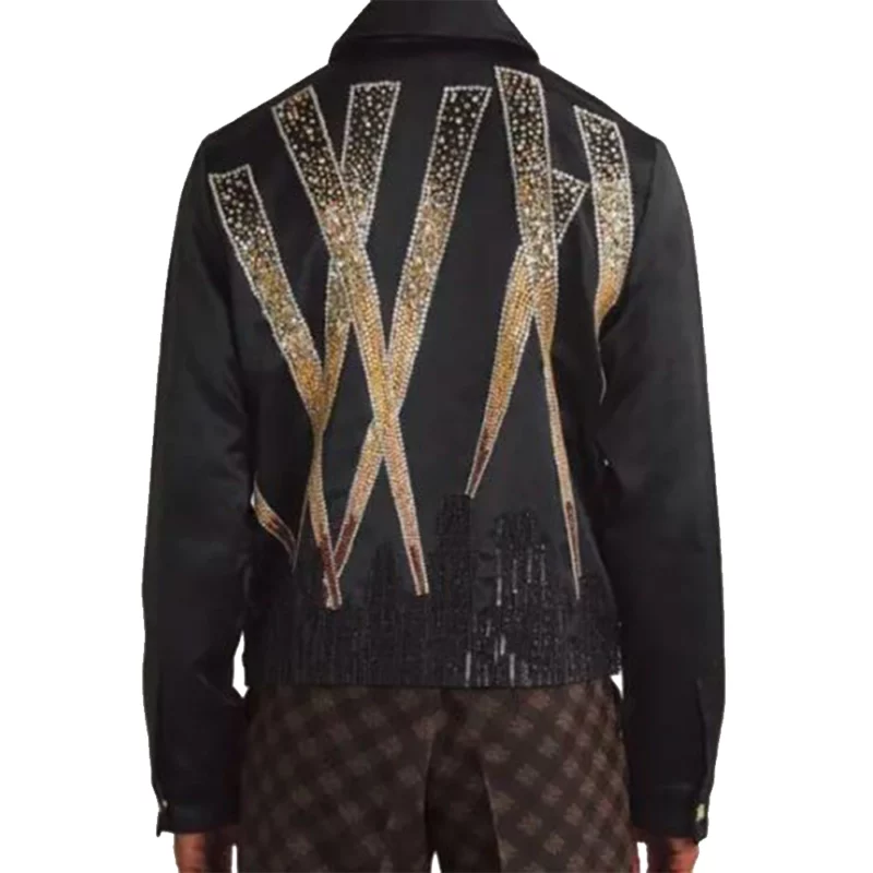 The Voice S27 John legend Black CrystalEmbellished Jacket
