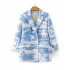 The Voice S27 Nell Simmons Blue and White Blazer