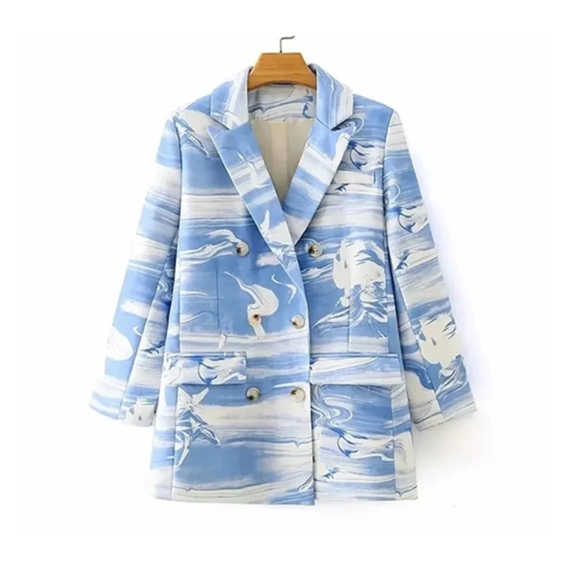 The Voice S27 Nell Simmons Blue and White Blazer