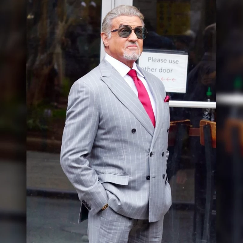 Tulsa King S03 Sylvester Stallone Grey Suit