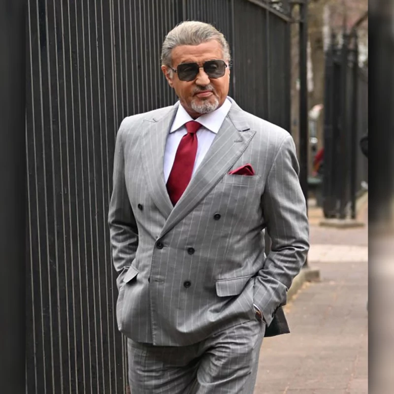 Tulsa King S03 Sylvester Stallone Pinstripe Suit