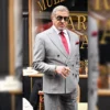 Tulsa King Sylvester Stallone Grey Pinstripe Suit