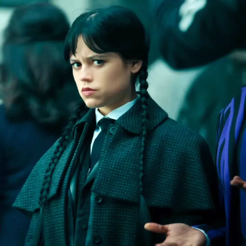 Wednesday S02 Jenna Ortega Wednesday Addams Black Coat