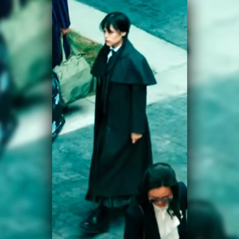 Wednesday S02 Jenna Ortega Wednesday Black Coat