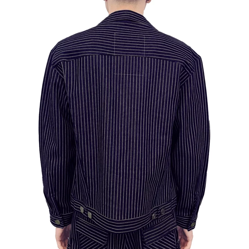 Access Hollywood Scott Evans Striped Denim Jacket