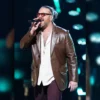 AdamDavid The Voice Brown Leather Blazer