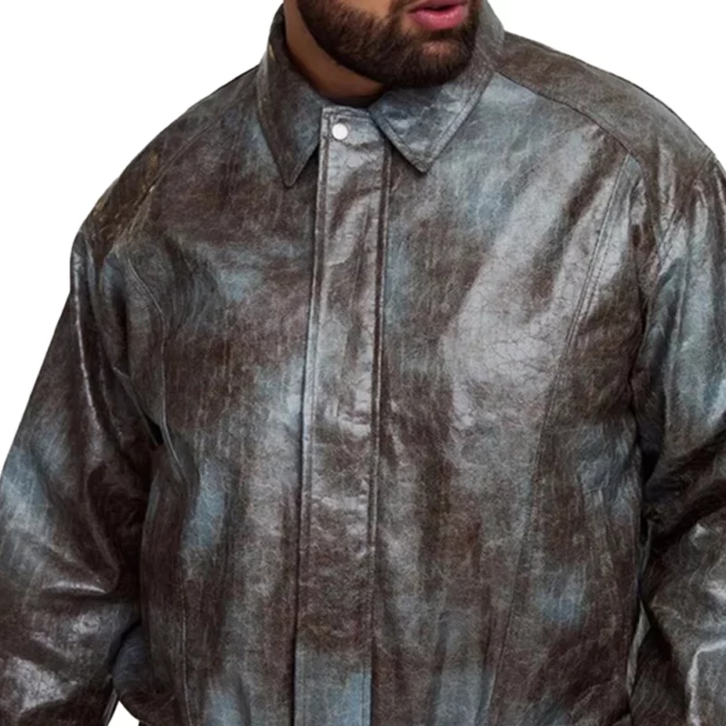 American Idol S23 Che Tie Dye Leather Jacket