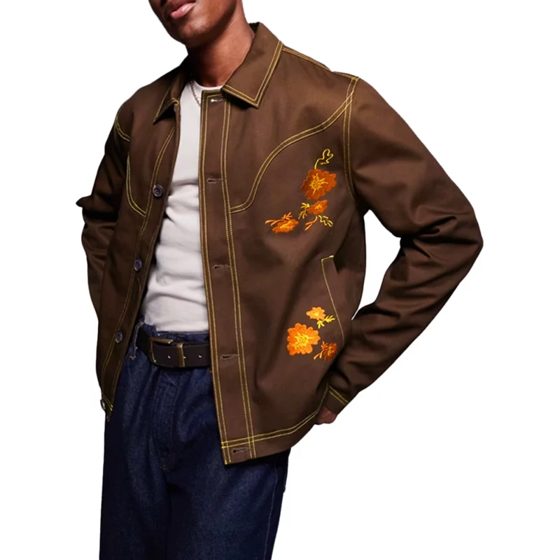 American Idol S23 John Foster Brown Denim Jacket