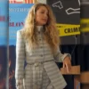 Another Simple Favor 2025 Blake Lively Striped Coat