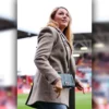 Blake Lively Wrexham Soccer Grey Coat