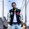 Death Row Records Patched Black & White Varsity Jacket