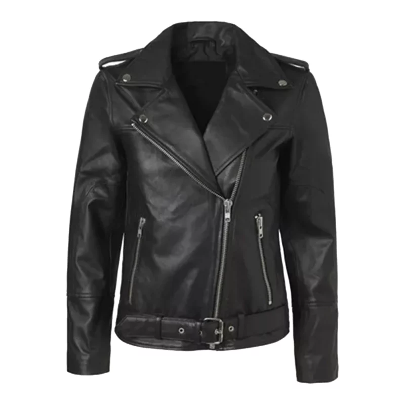 Deep Cover 2025 Bryce Dallas Howard Kat Black Leather Jacket