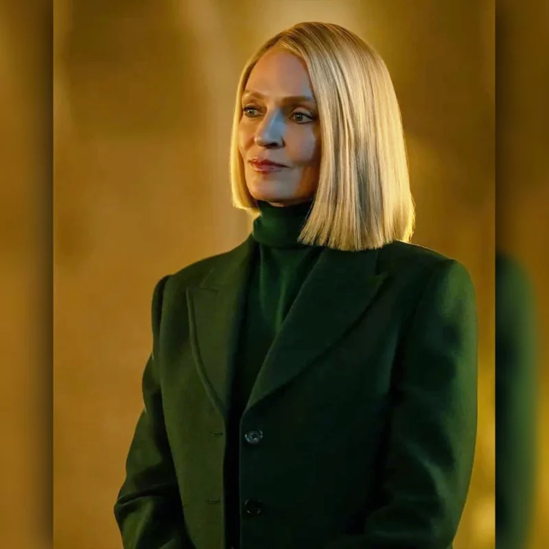 Dexter Resurrection 2025 Charley Uma Thurman Green Blazer