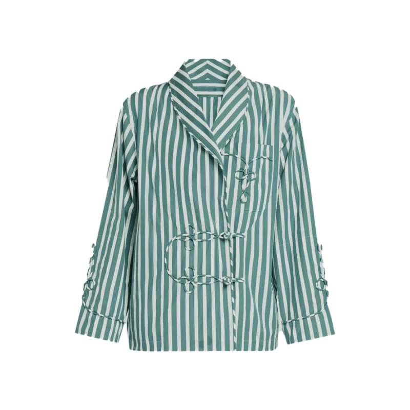 Emily In Paris S05 Emily Cooper Lily Collins Green Striped Blazer
