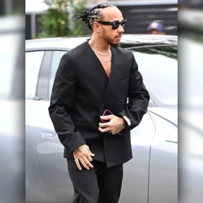 F1 Grand Prix 2025 Lewis Hamilton Black Suit