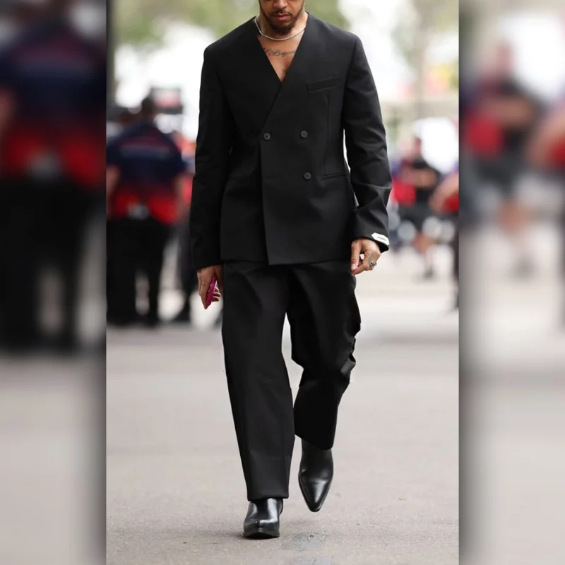 Grand Prix Of Australia 2025 Lewis Hamilton Black Suit