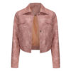 Hana Gibson FBI Most Wanted S06 Pink Suede Leather Jacket