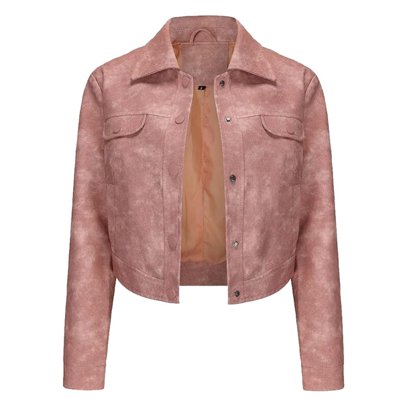 Hana Gibson FBI Most Wanted S06 Pink Suede Leather Jacket