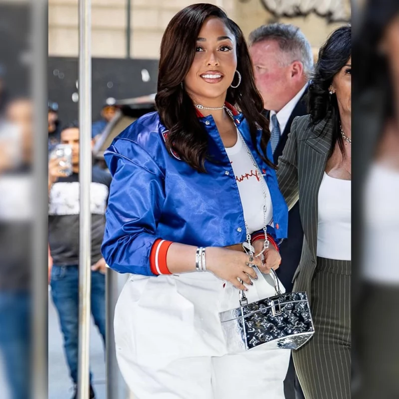 Jordyn Woods Knicks Cropped Jacket