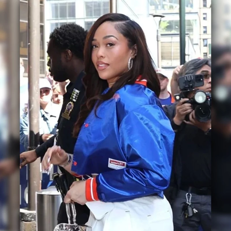 JordynWoods New York Knicks Cropped Jacket