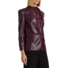 Law And Order SVU Olivia Benson Mariska Hargitay Leather Blazer