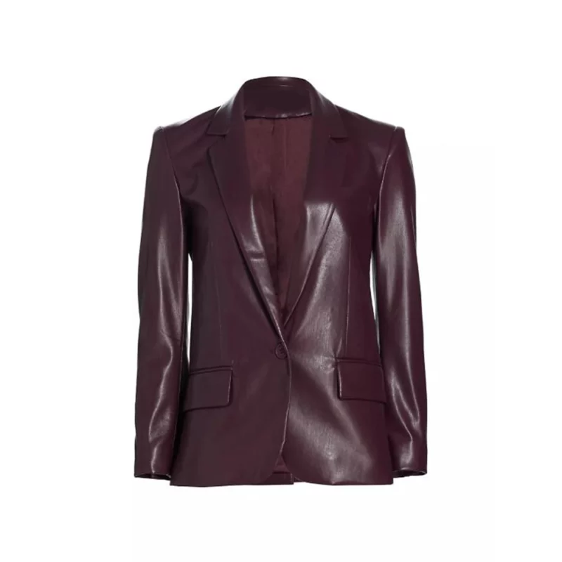 Law And Order SVU S26 Olivia Benson Mariska Hargitay Leather Blazer