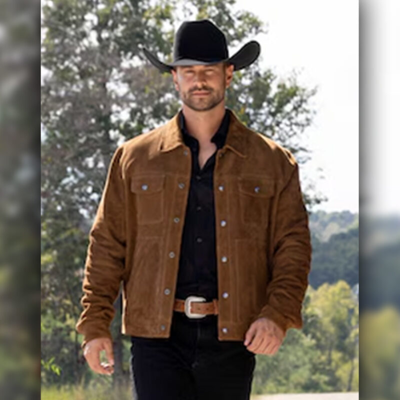 Matt Warren Farmer Wants a Wife S3 Brown Suede Leather Jacket
