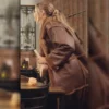 Mayci Neeley The Secret Lives of Mormon Wives Brown Fur Leather Coat