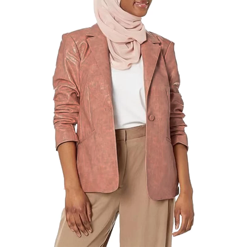 Morgan Radford NBC News Daily 2025 Leather Blazer