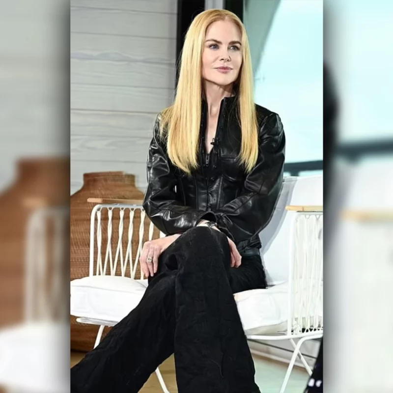 Nicole Kidman 2025 Cannes Film Black Leather Jacket