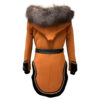 North Of North 2025 Anna Lambe Fur Collar Orange Coat