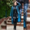 Selena Gomez NYC 2025 Blue Coat