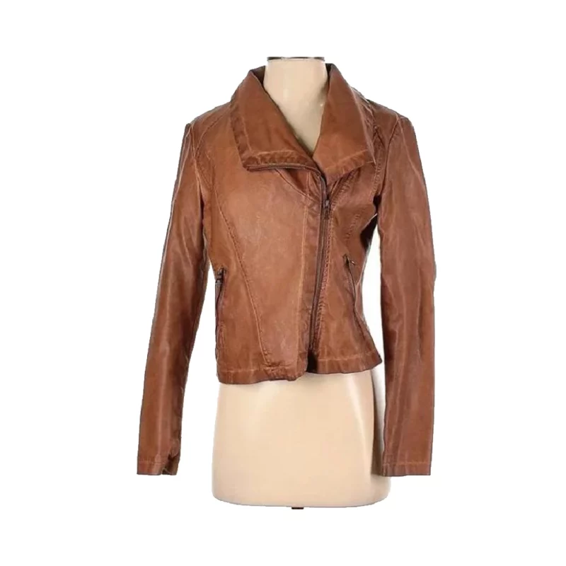 The Bondsman S01 Maryanne Dice Jennifer Nettles Brown Leather Jacket