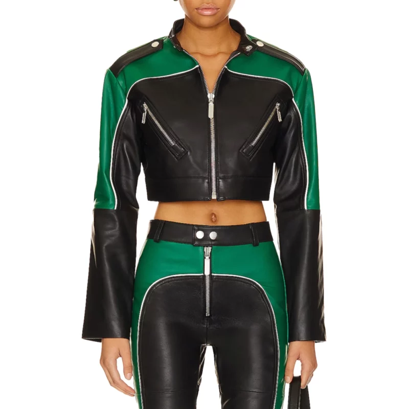 The Valley S02 Michelle Lally Cropped Leather Jacket