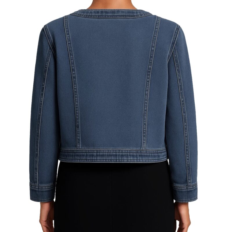 The View 2025 Joy Bihar Collarless Denem Jacket