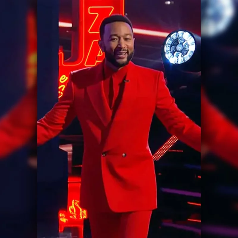 The Voice S27 John Legend Red Suit