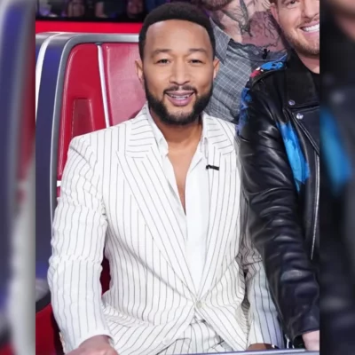 The Voice S27 John Legend Striped Suit