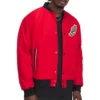 Timberwolves Vs Warriors Steph Curry Red Bomber Jacket