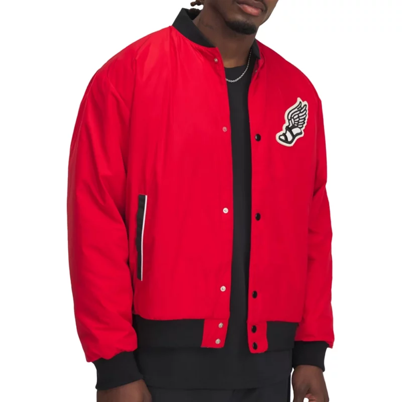 Timberwolves Vs Warriors Steph Curry Red Bomber Jacket