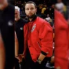 Timberwolves Vs Warriors StephCurry Red Bomber Jacket
