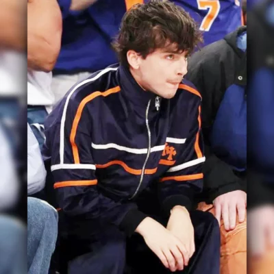 Timothee Chalamet Knicks Game Tracksuit