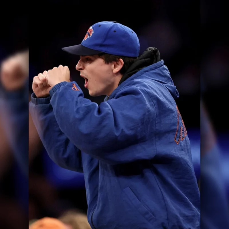 TimothÃ©e Chalamet NY Knicks Oversize Hooded Jacket