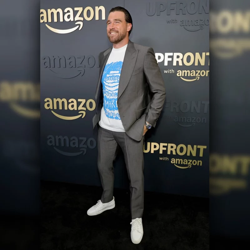 Travis Kelce Amazon Upfront Suit