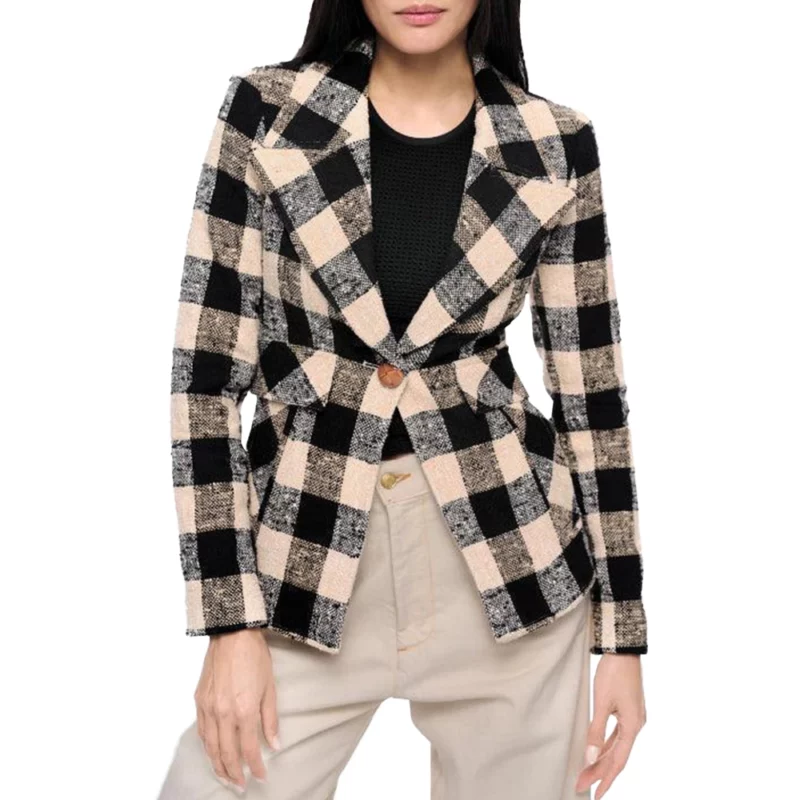 Will Trent S03 Amanda Wagner Checkered Blazer Free Shipping