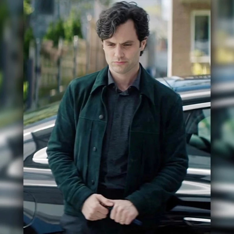 YOU S05 Penn Badgley Joe Golberg Suede Green Jacket