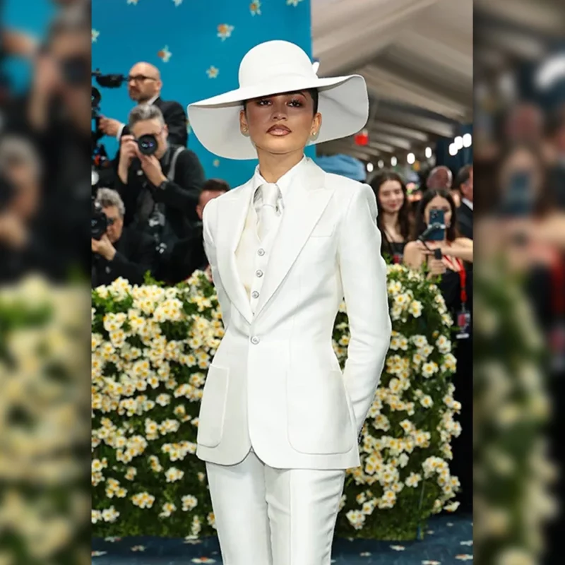Zendaya Met Gala White Suit