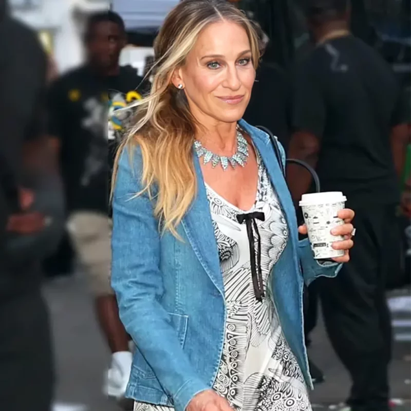 And Just Like That S03 Carrie Bradshaw Sarah Jessica Parker Denim Blazer