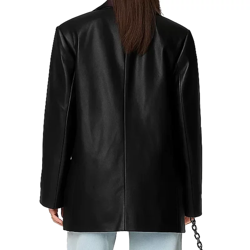 Antonia 2025 Black Leather Blazer